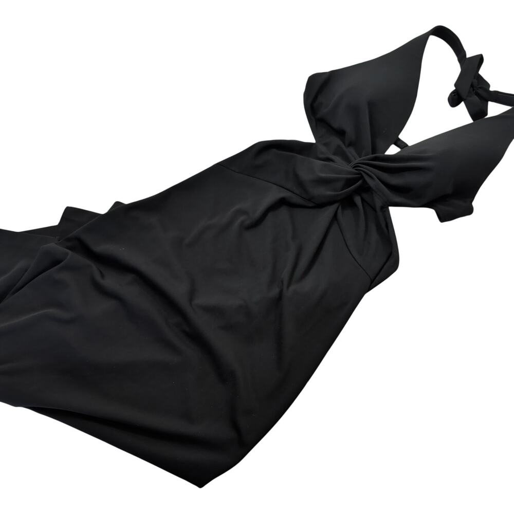 ShapeFX by Newport News Black Maxi Halter Dress, Size 14